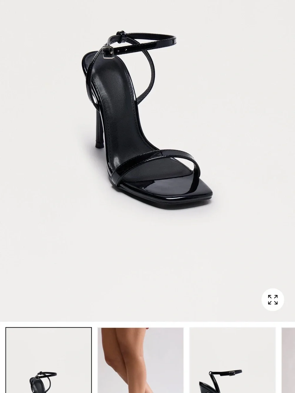 Black Strappy High Heel Sandals